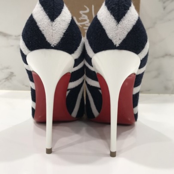 Christian Louboutin navy & white Spa shoe 40 - Picture 4 of 7